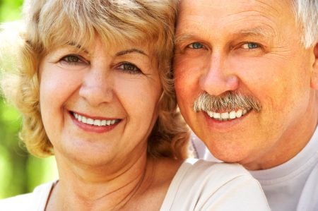 smiling older couple